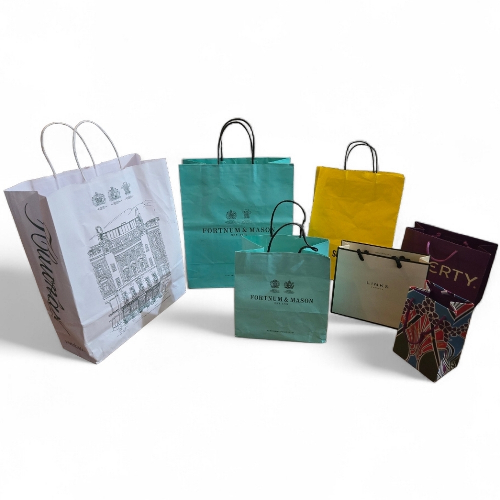 UK Designer Shopping Bags Set (8 Bags)
